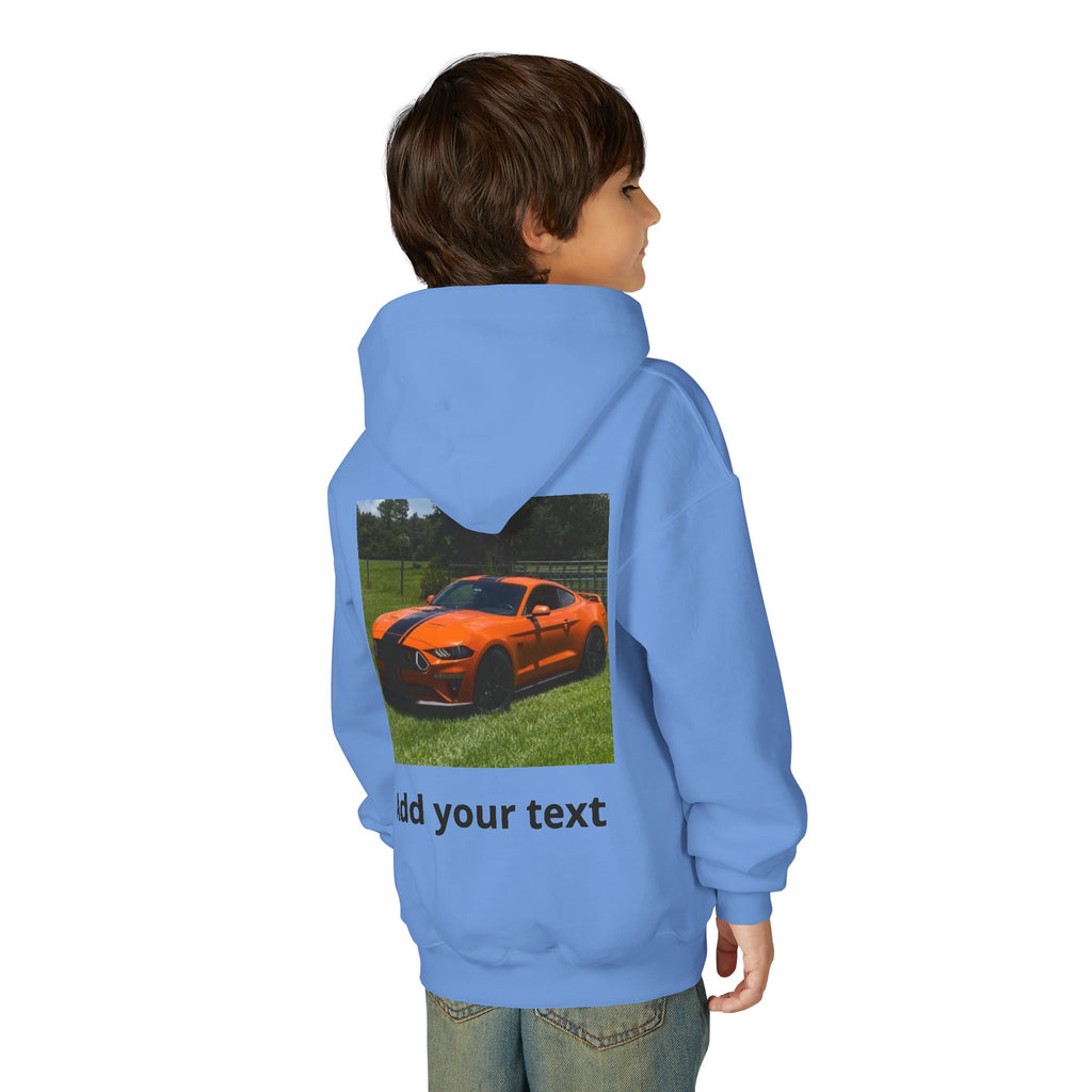 Youth Car Hoodie - "Dark Horse" Muscle Car Graphic Sweatshirt