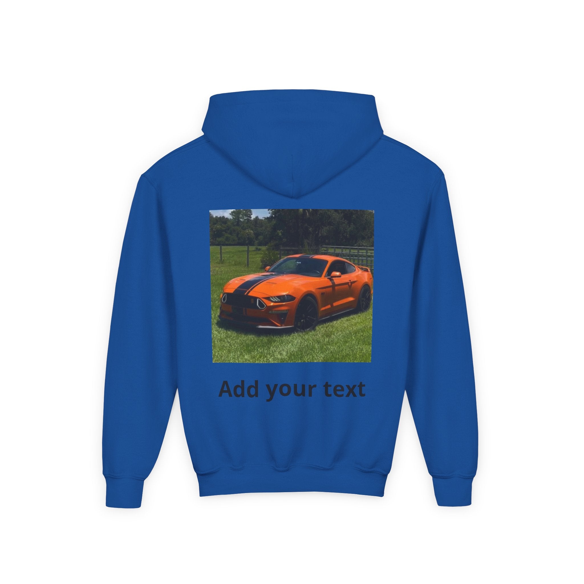 Youth Car Hoodie - "Dark Horse" Muscle Car Graphic Sweatshirt