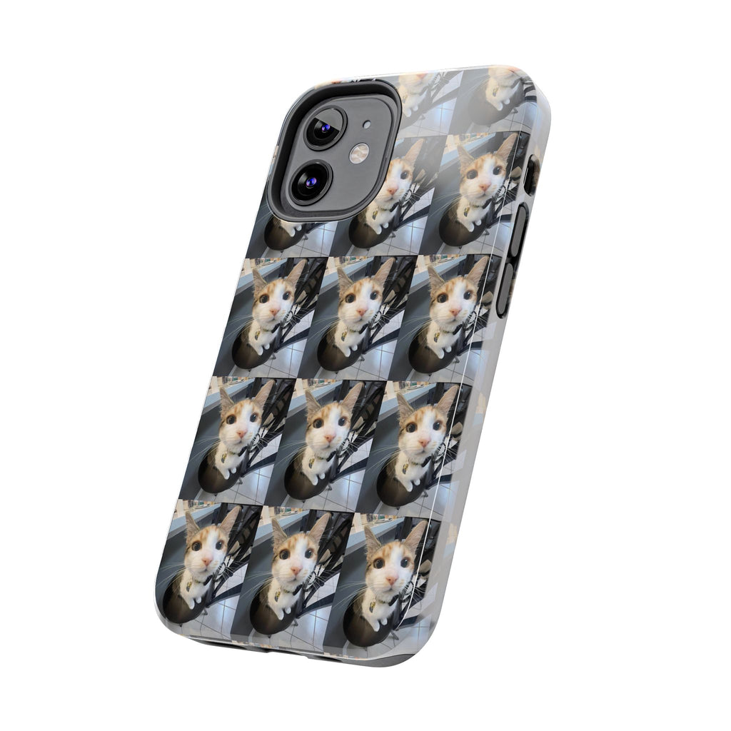 Custom Photo Cat Tough Phone Case — Personalized Grid Collage Protection