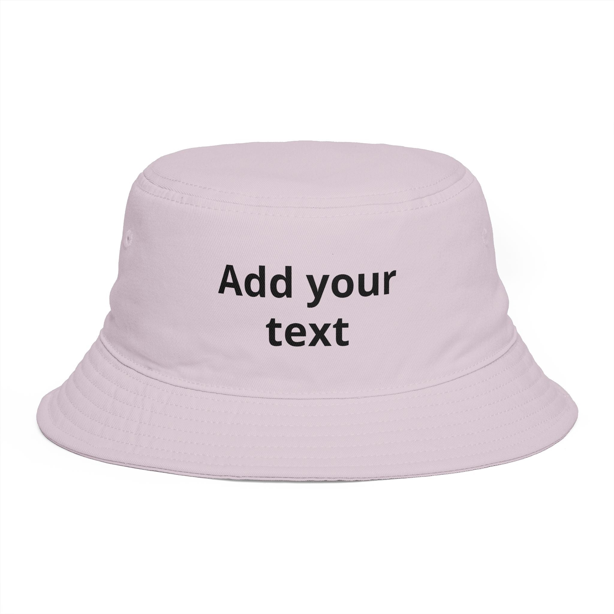 Custom Text Bucket Hat — Personalized Brown Sun Hat