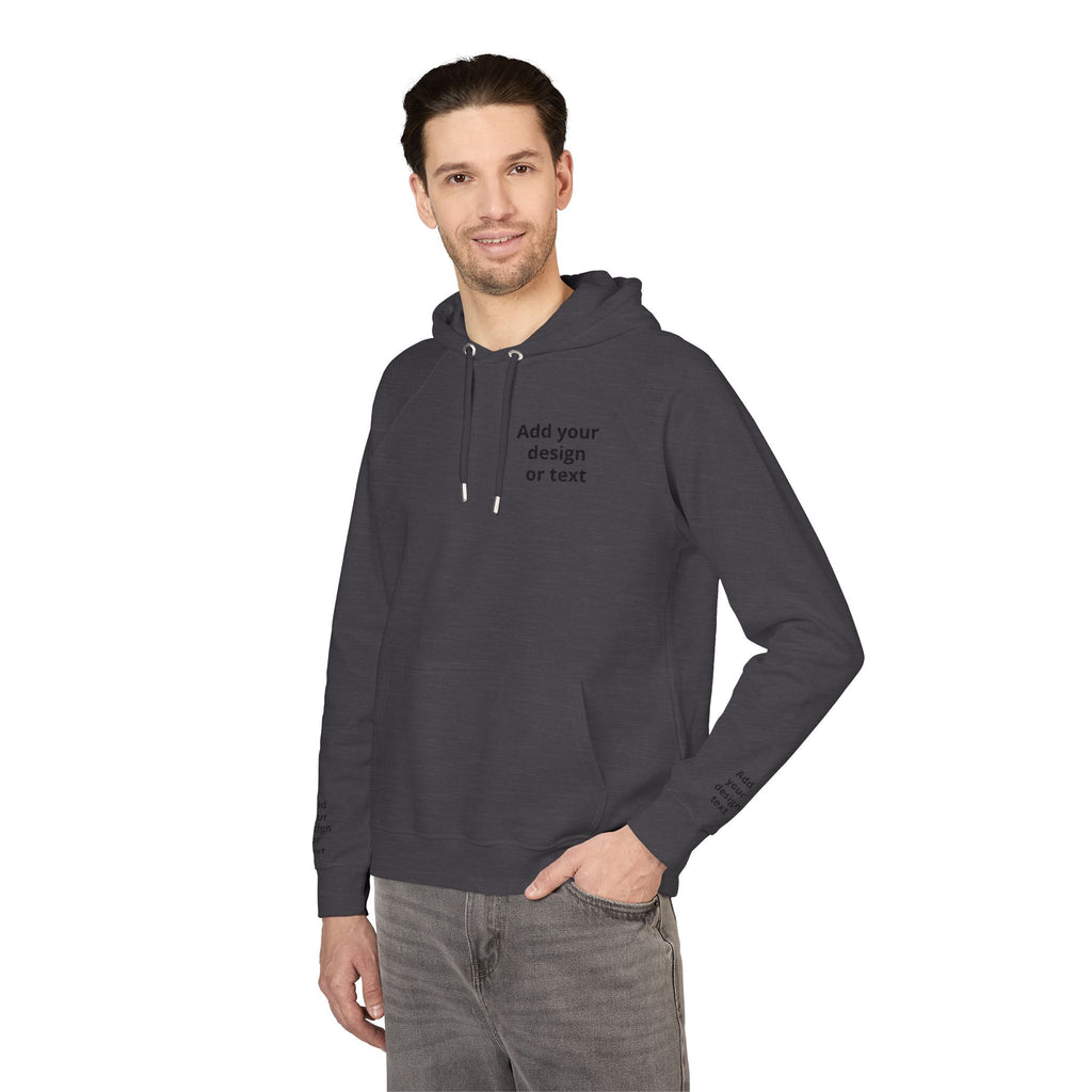Eco Raglan Hoodie — Custom Embroidered Chest & Sleeve Design