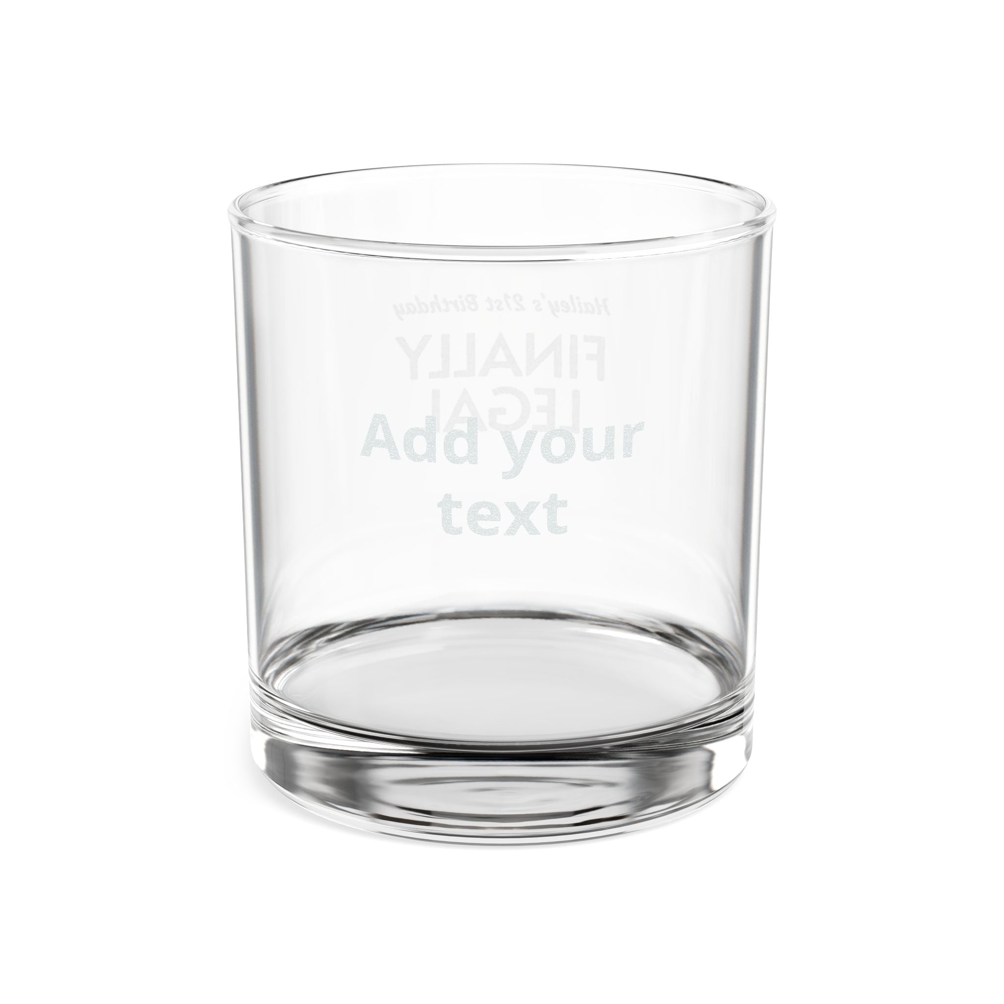 Engraved 10.5oz Whiskey Glass — Personalized Rocks Glass for Groomsmen, Father’s Day & Bar Gifts