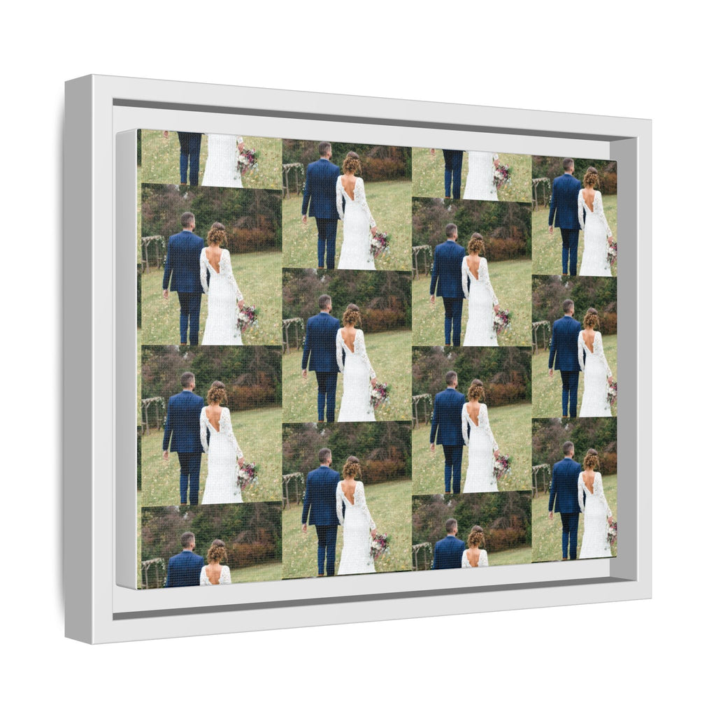 Framed Matte Canvas Photo Collage — Custom Wedding Portrait Print