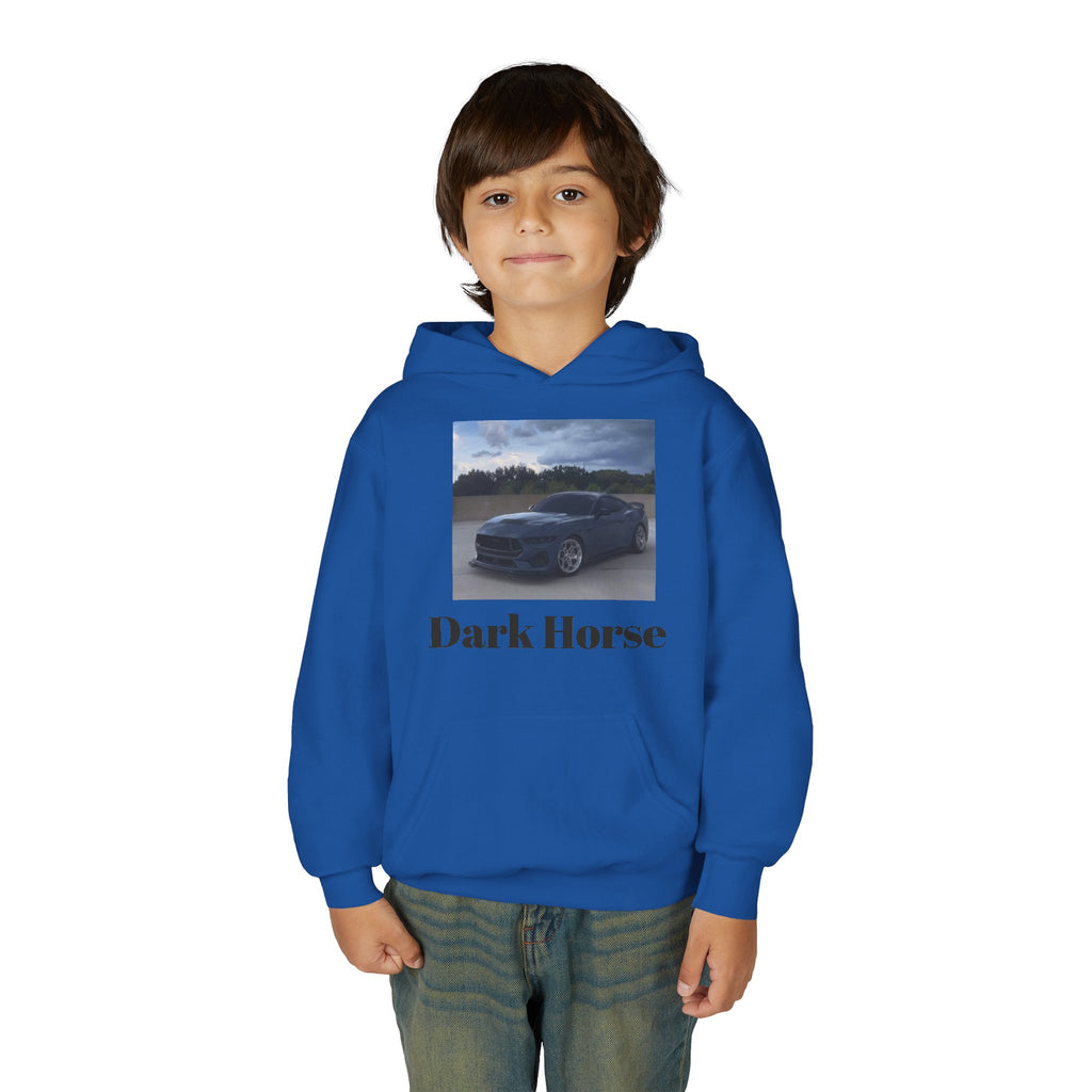 Youth Car Hoodie - "Dark Horse" Muscle Car Graphic Sweatshirt