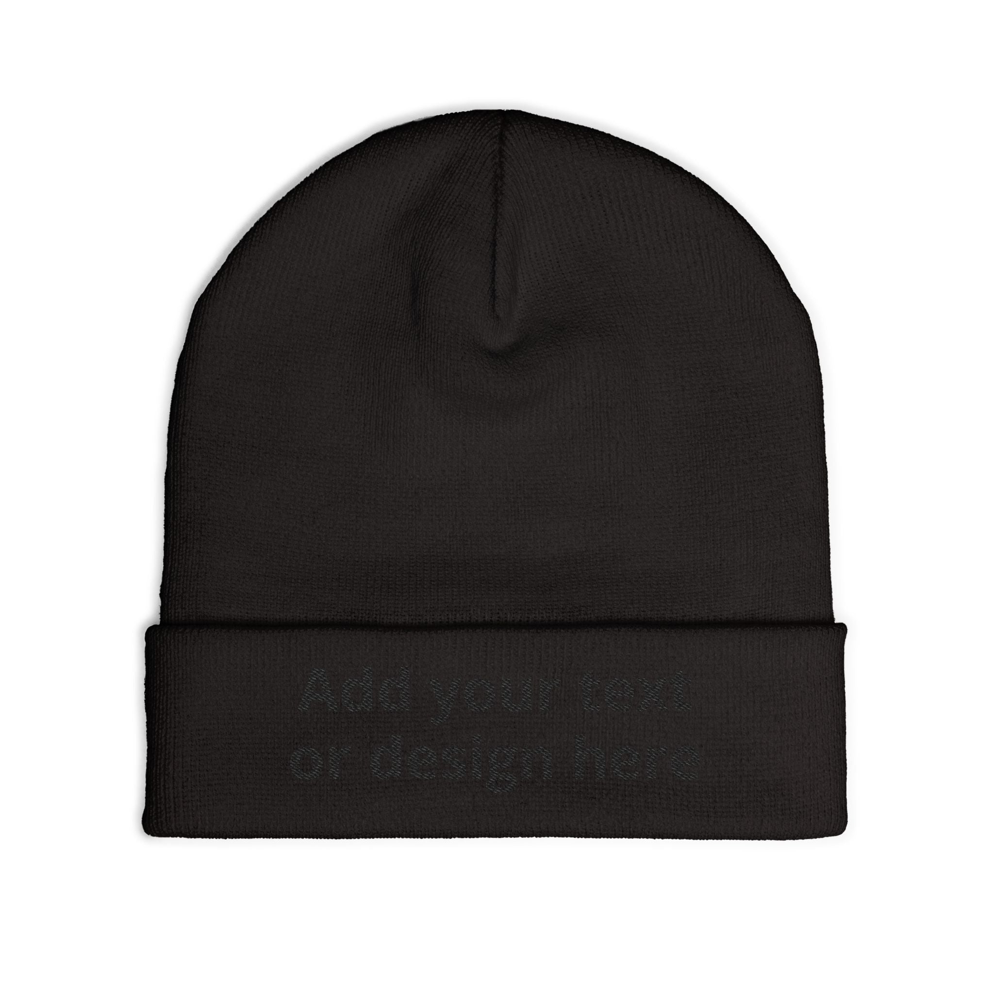 Custom Embroidered Knit Beanie — Personalized Cuff Hat