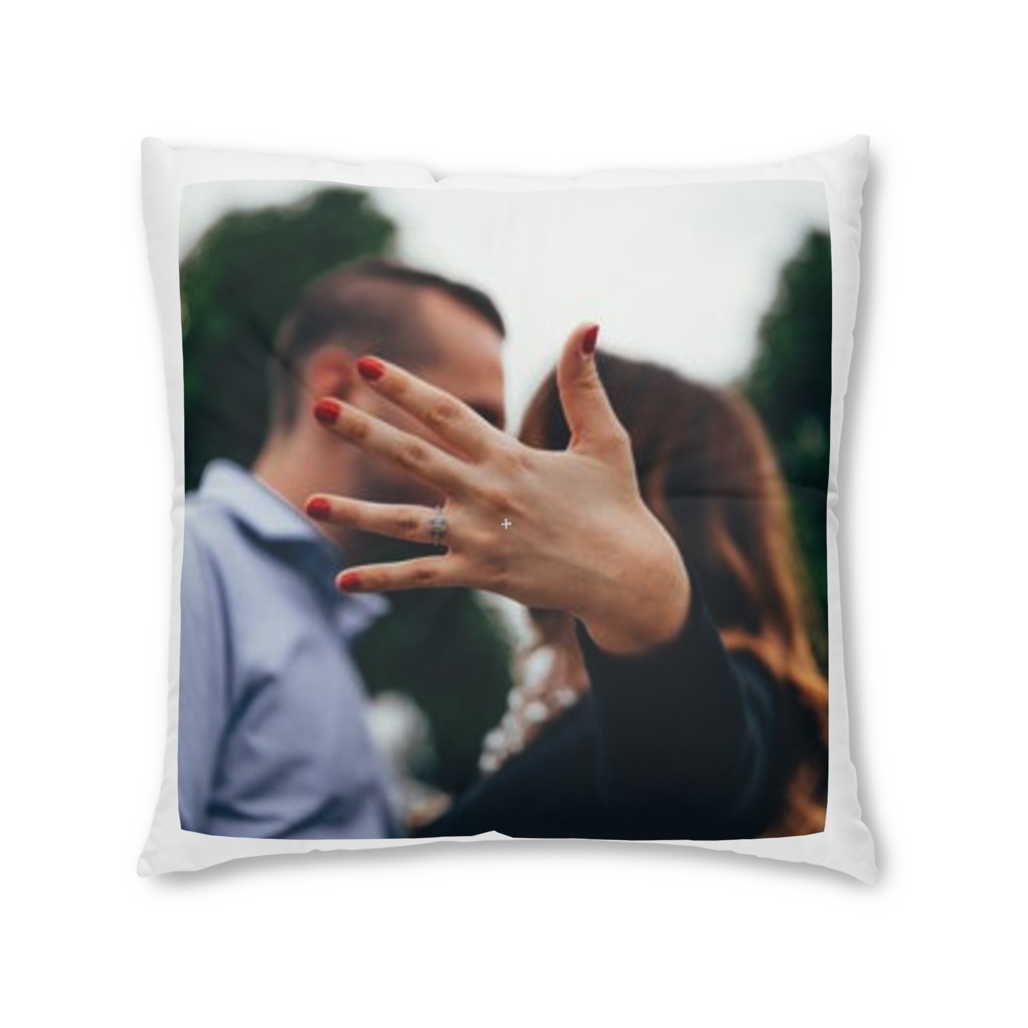 Personalized Tufted Floor Pillow — Custom Photo & Text Square Pillow