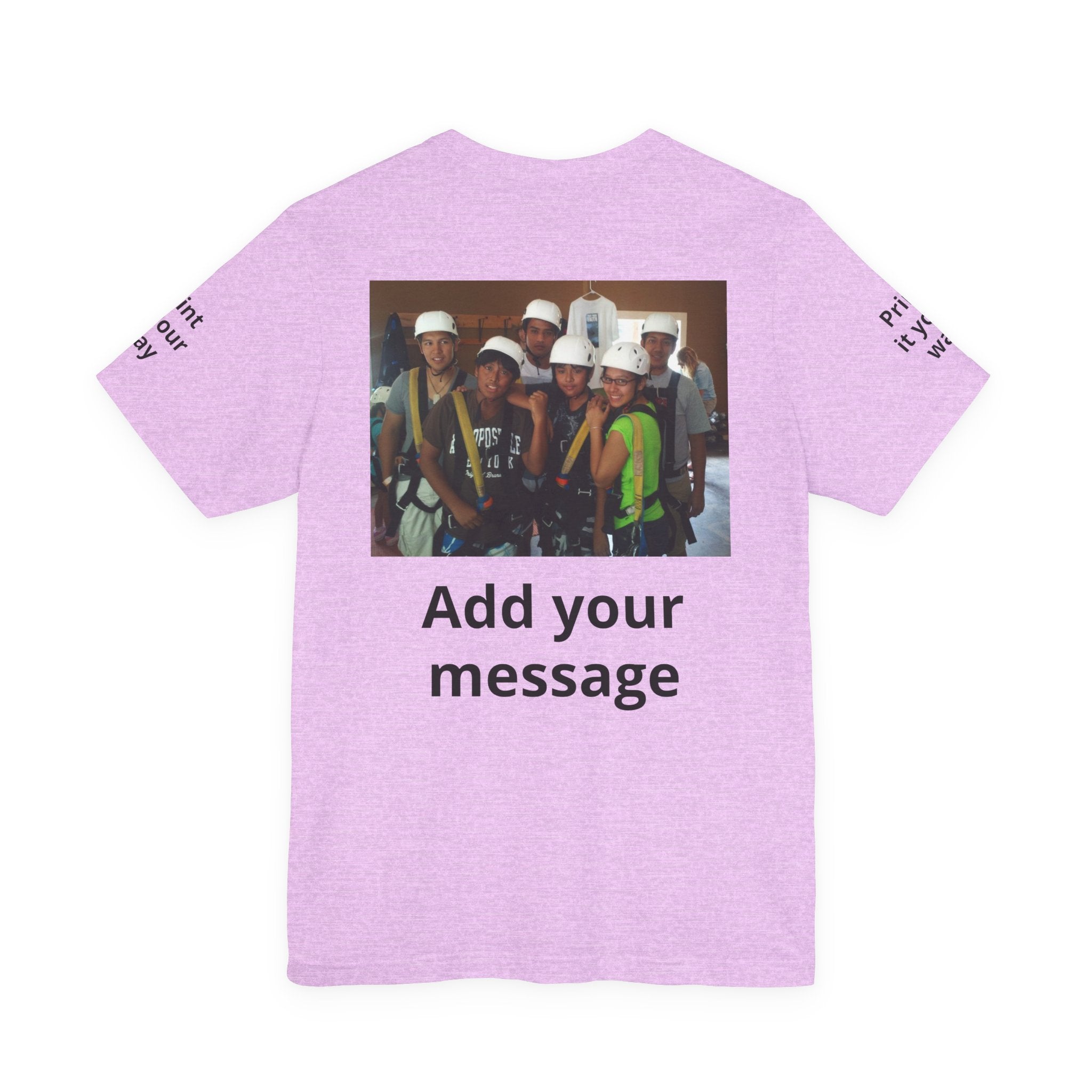 Custom Photo Tee — Add Your Message Personalized Group T-Shirt