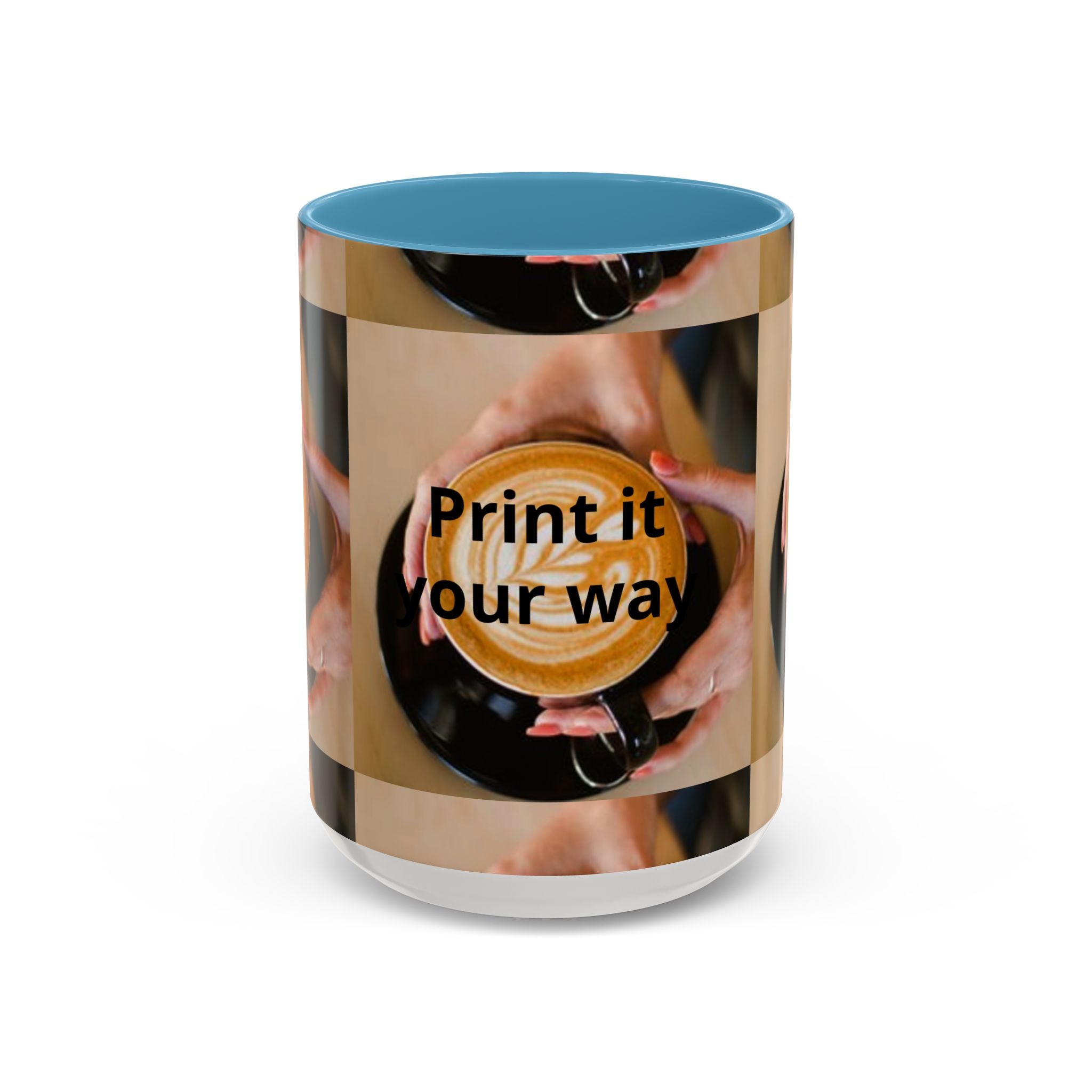 Latte Art Coffee Mug — Barista Hands Holding Latte (11/15 oz)