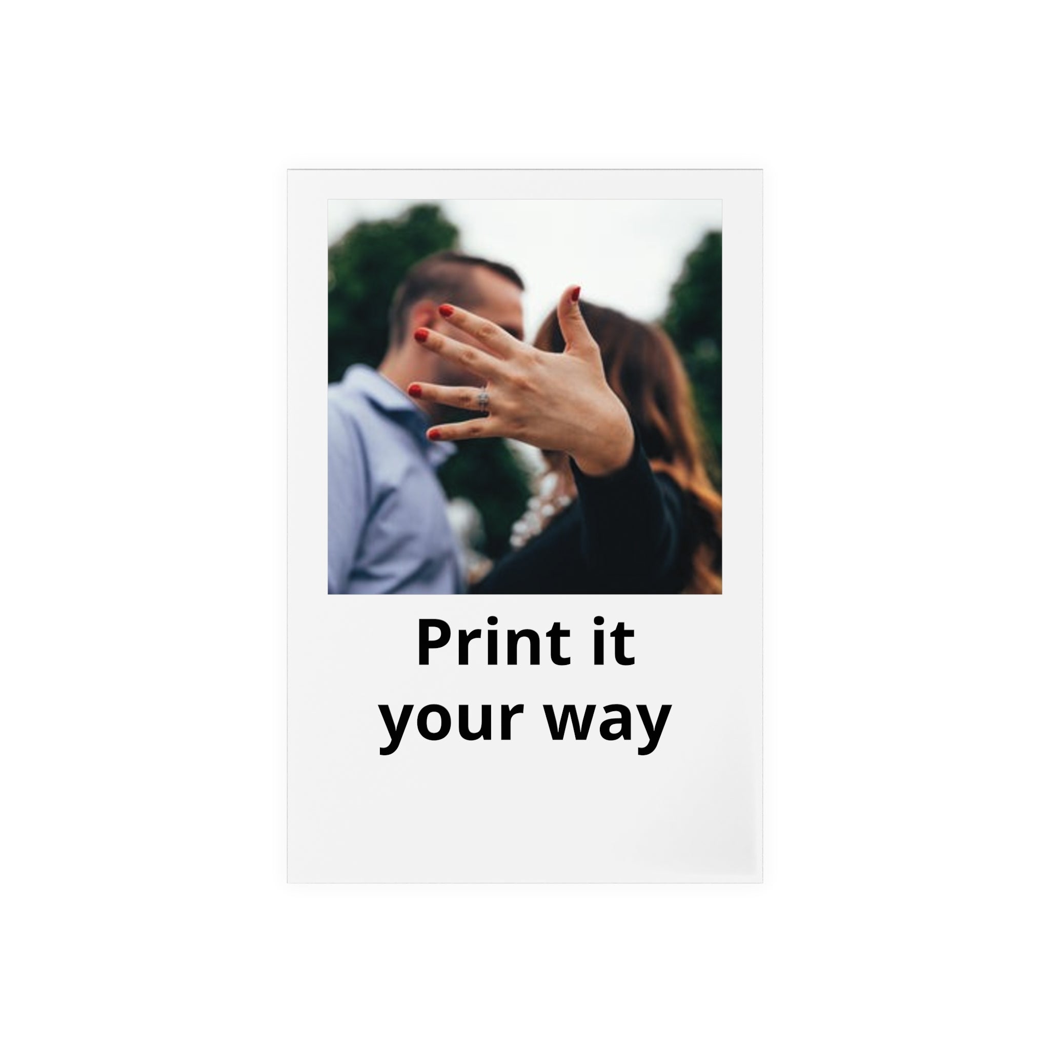 Custom Acrylic Photo Sign with Wooden Stand — Personalized Photo Display