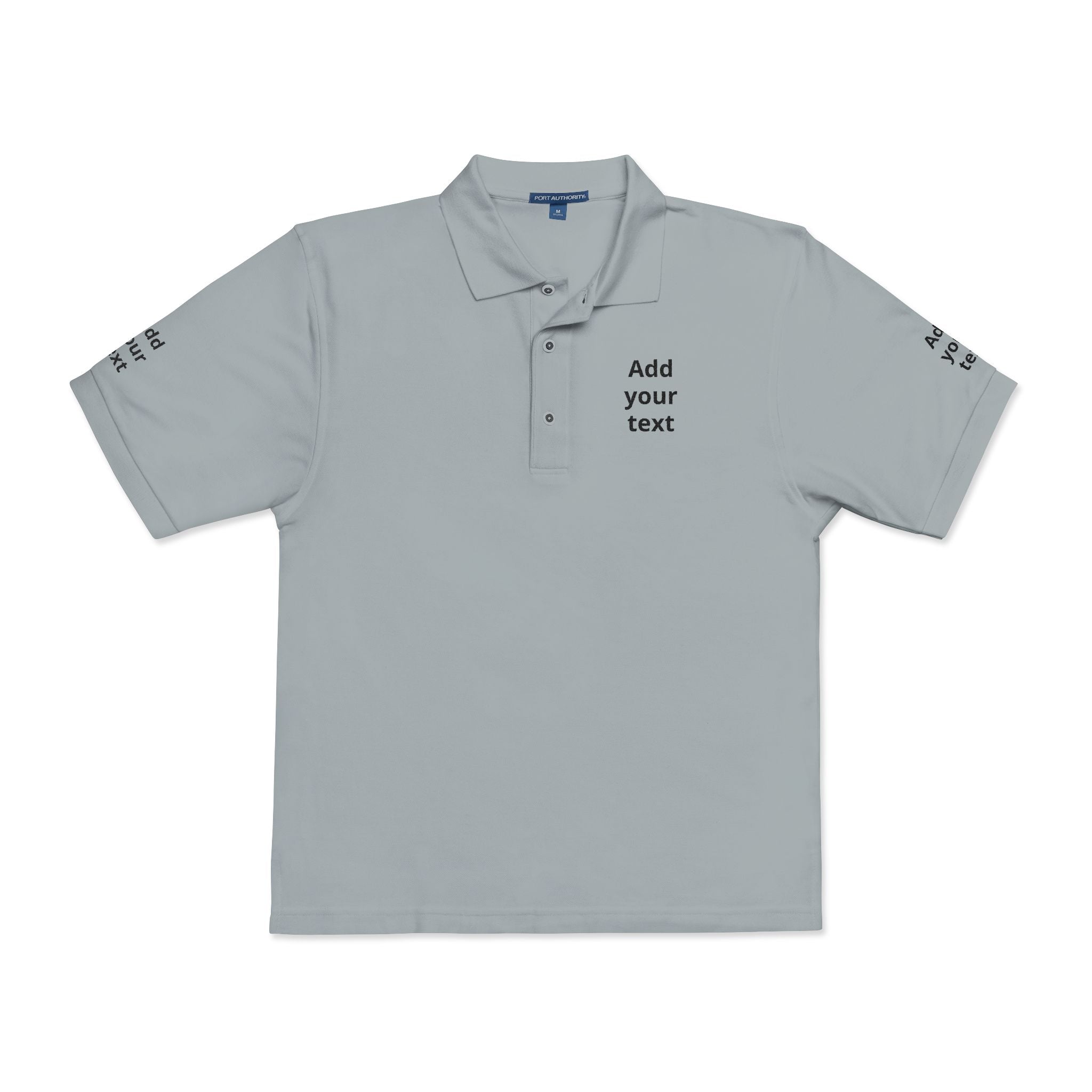 Embroidered Custom Polo Shirt — Add Your Text Personalized Work & Team Polo