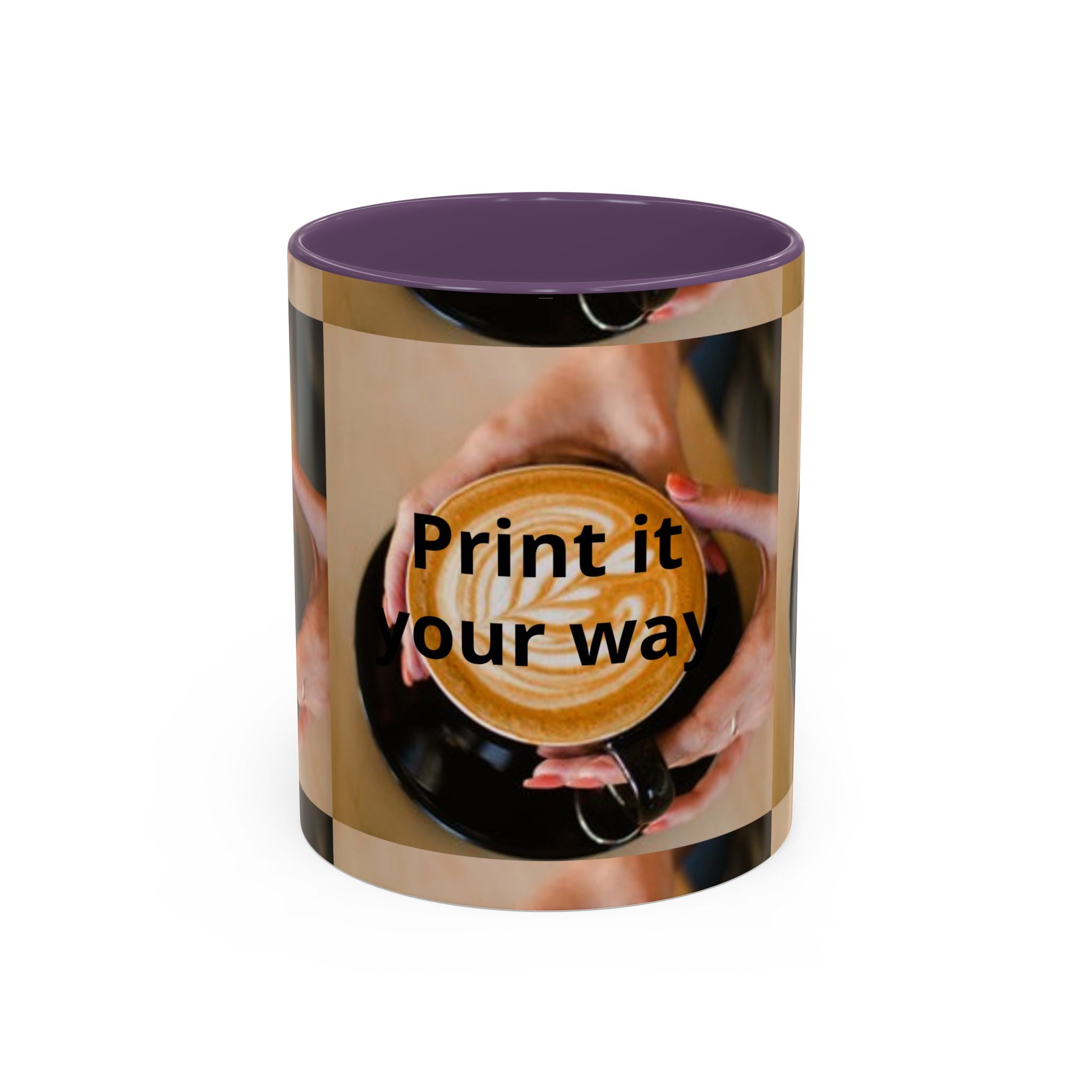 Latte Art Coffee Mug — Barista Hands Holding Latte (11/15 oz)