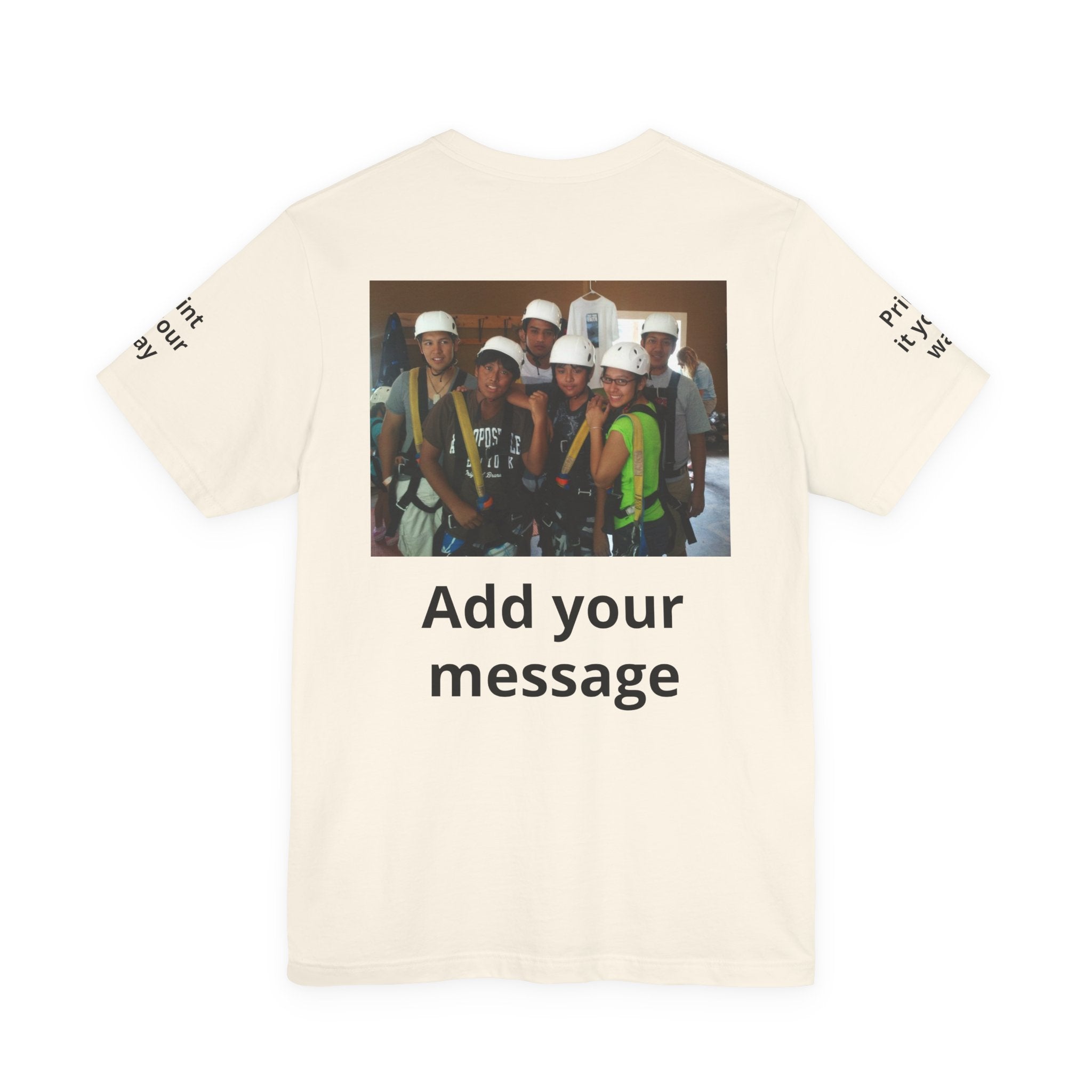 Custom Photo Tee — Add Your Message Personalized Group T-Shirt