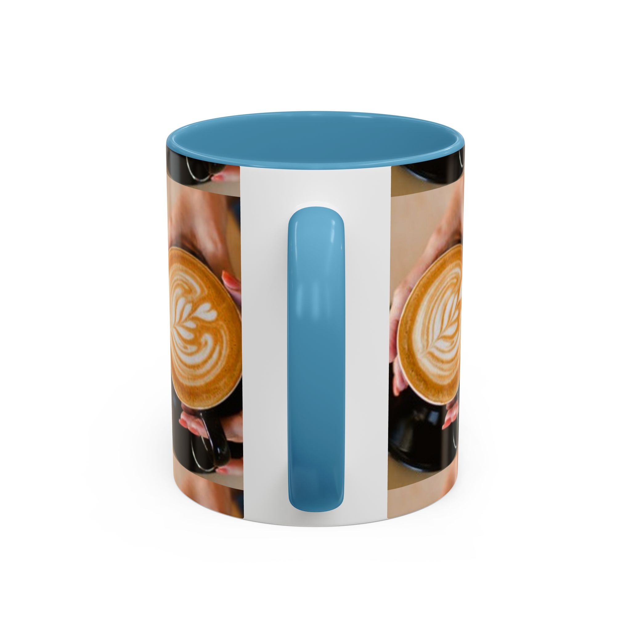 Latte Art Coffee Mug — Barista Hands Holding Latte (11/15 oz)