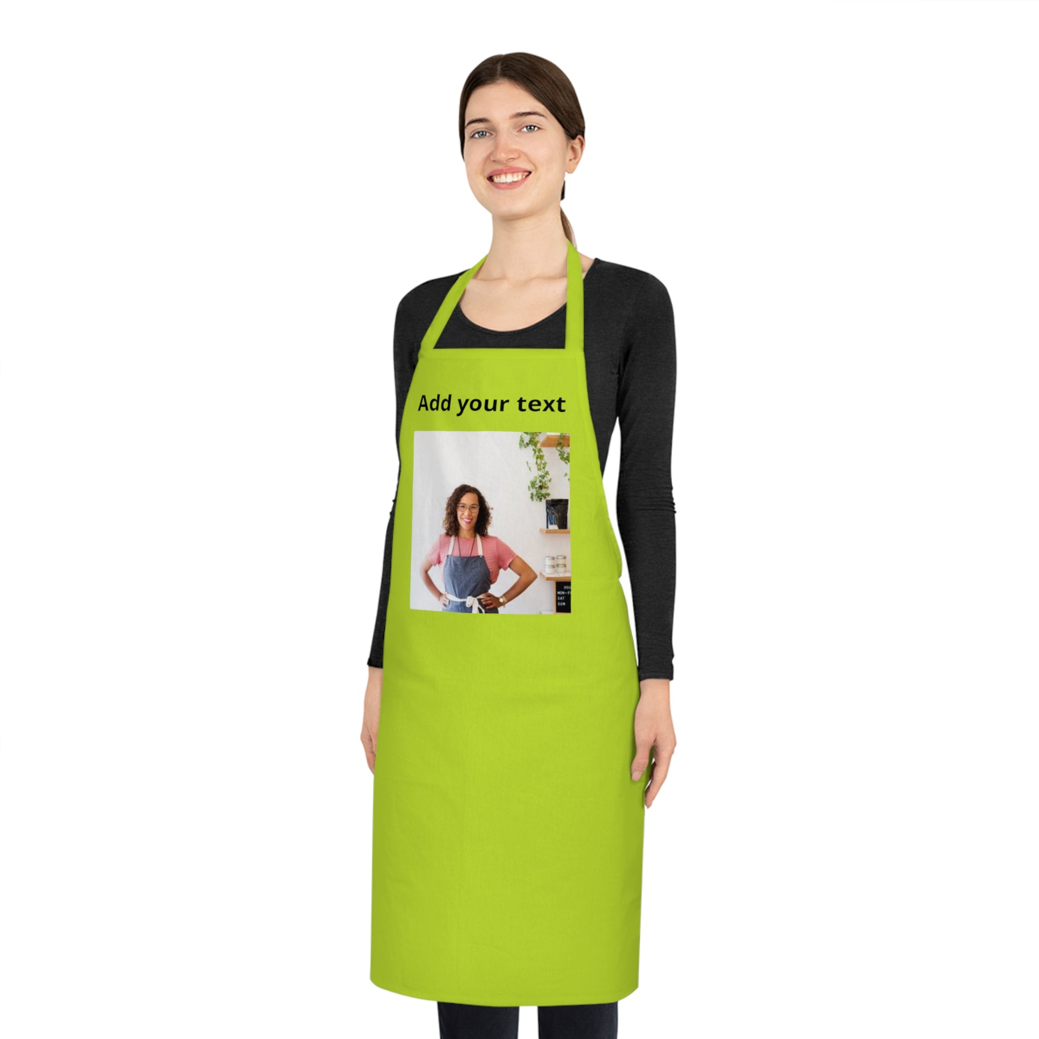 Personalized Photo Cotton Apron — Custom Kitchen Chef Gift
