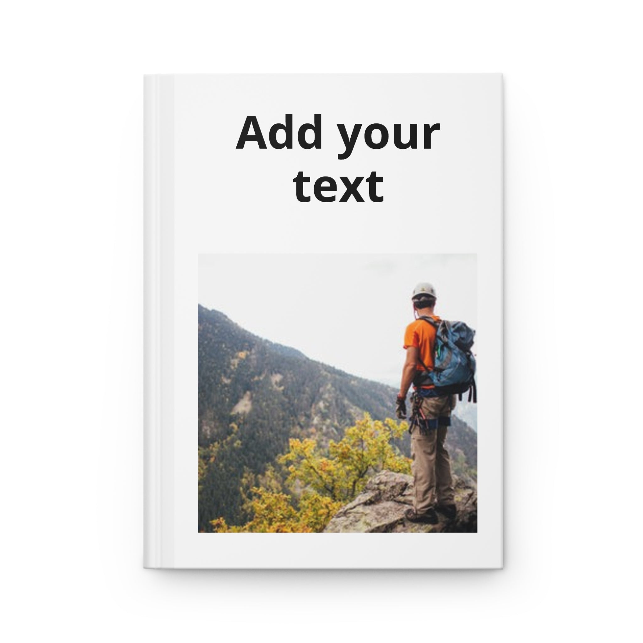 Personalized Adventure Hardcover Journal — Custom Photo & Text Travel Notebook