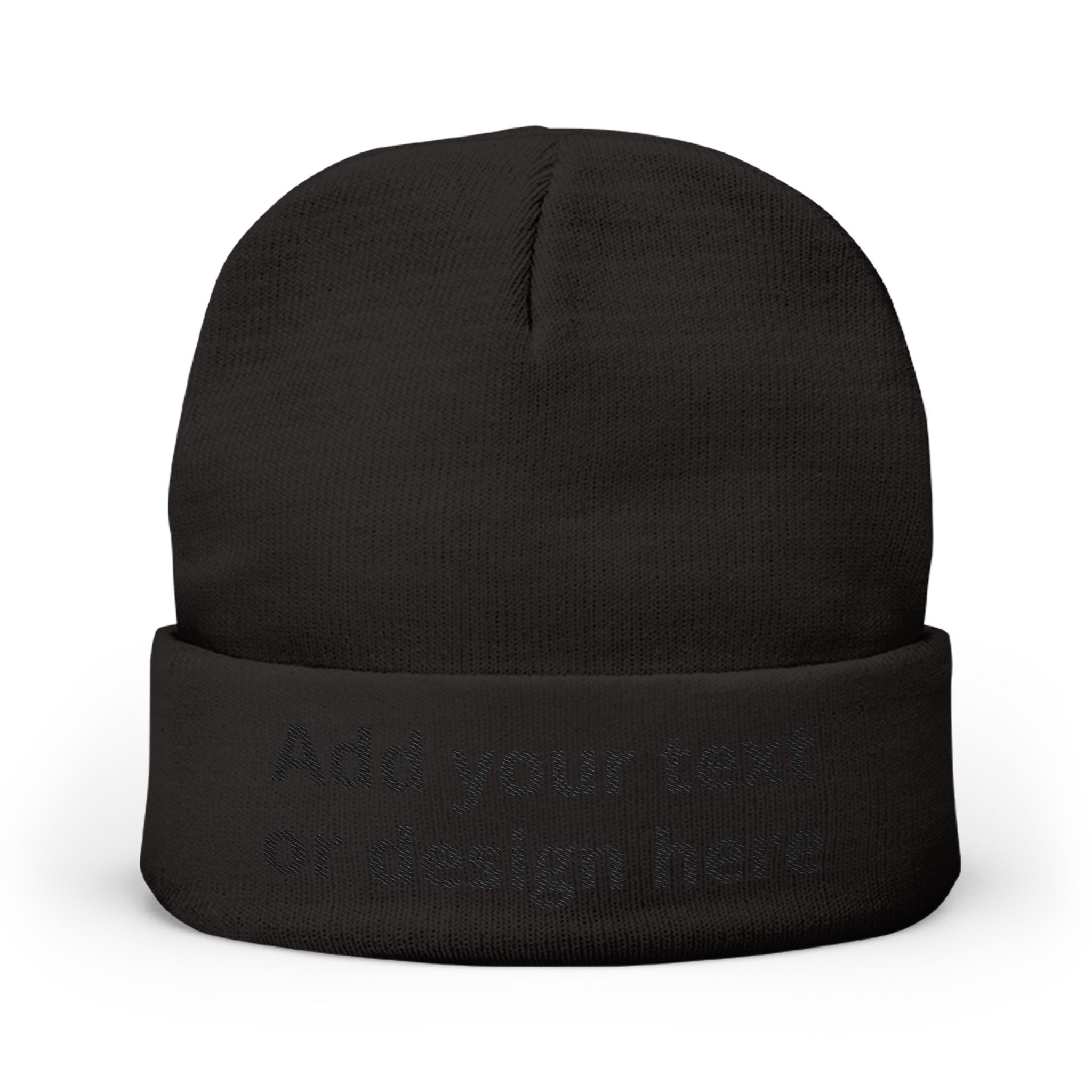 Custom Embroidered Knit Beanie — Personalized Cuff Hat