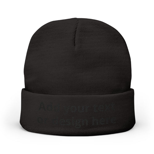 Custom Embroidered Knit Beanie — Personalized Cuff Hat