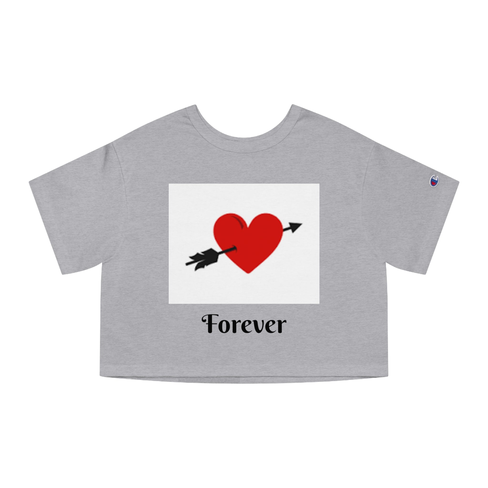 Valentine Heart Arrow "Forever" Cropped Tee