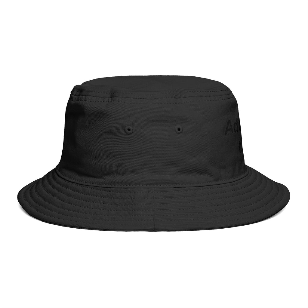 Custom Text Bucket Hat — Personalized Brown Sun Hat