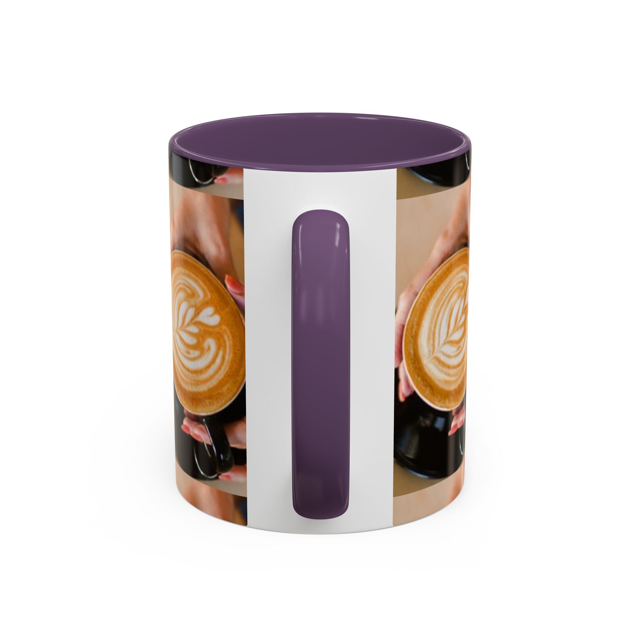Latte Art Coffee Mug — Barista Hands Holding Latte (11/15 oz)