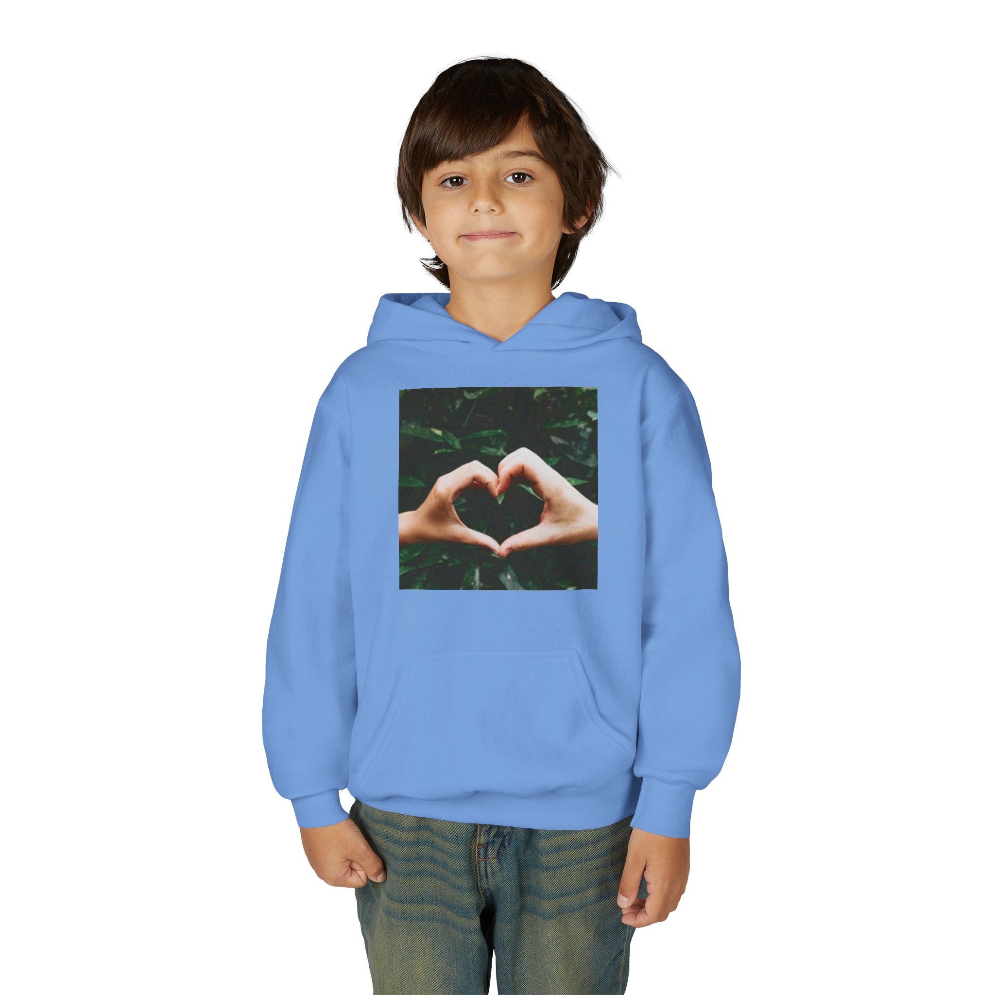 Youth Hoodie — Heart Hands Photo Graphic Hooded Sweatshirt