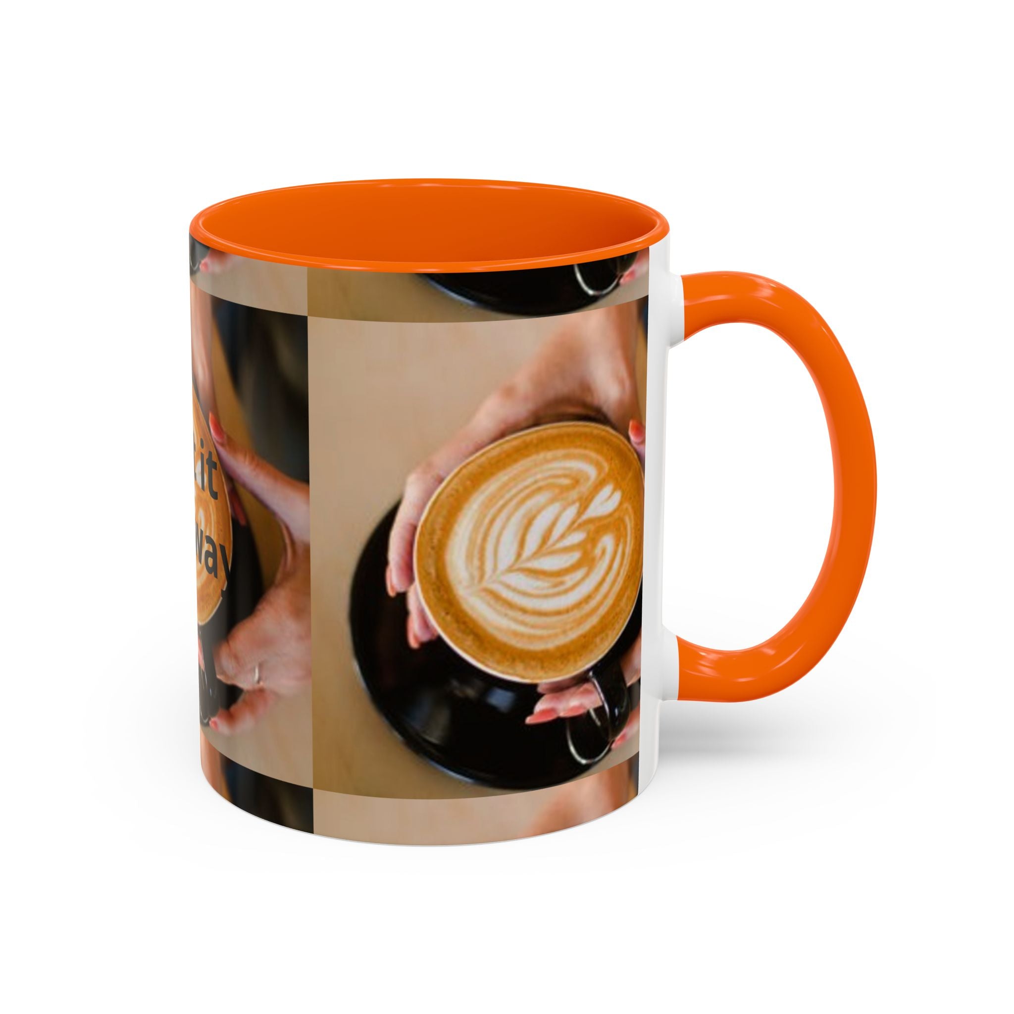 Latte Art Coffee Mug — Barista Hands Holding Latte (11/15 oz)