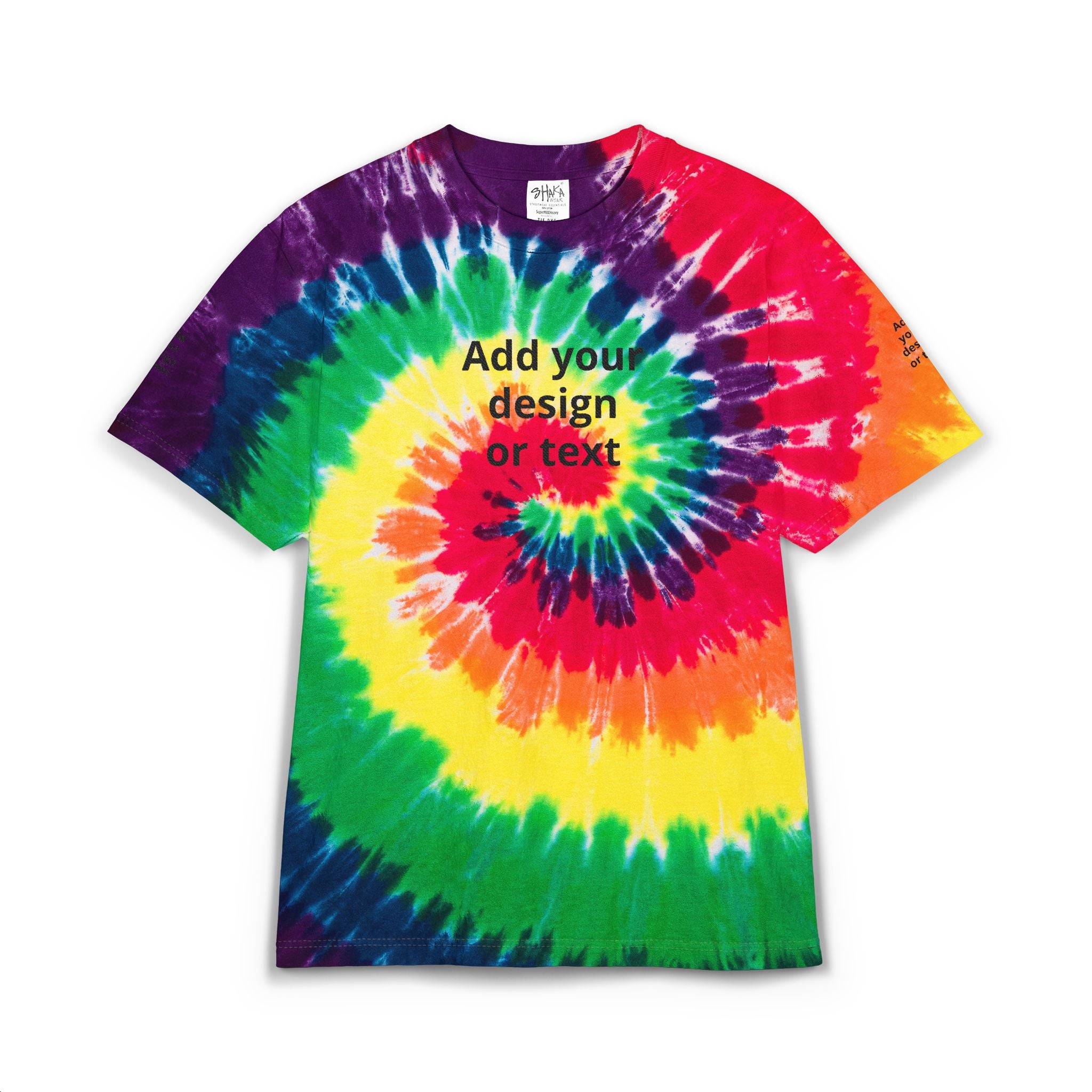 Tie-Dye Spiral Tee — Custom Embroidered Oversized T-Shirt