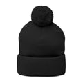 Embroidered Pom-Pom Knit Cap — Customizable Winter Beanie