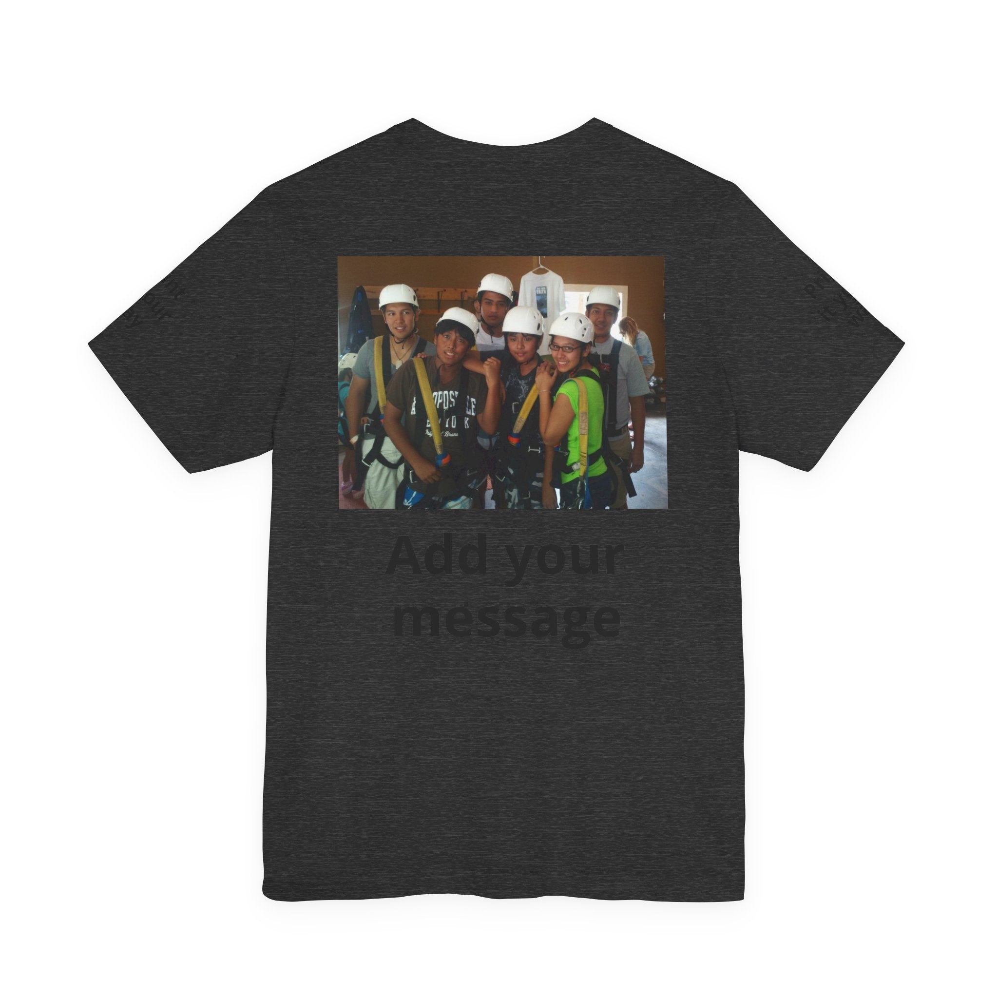 Custom Photo Tee — Add Your Message Personalized Group T-Shirt