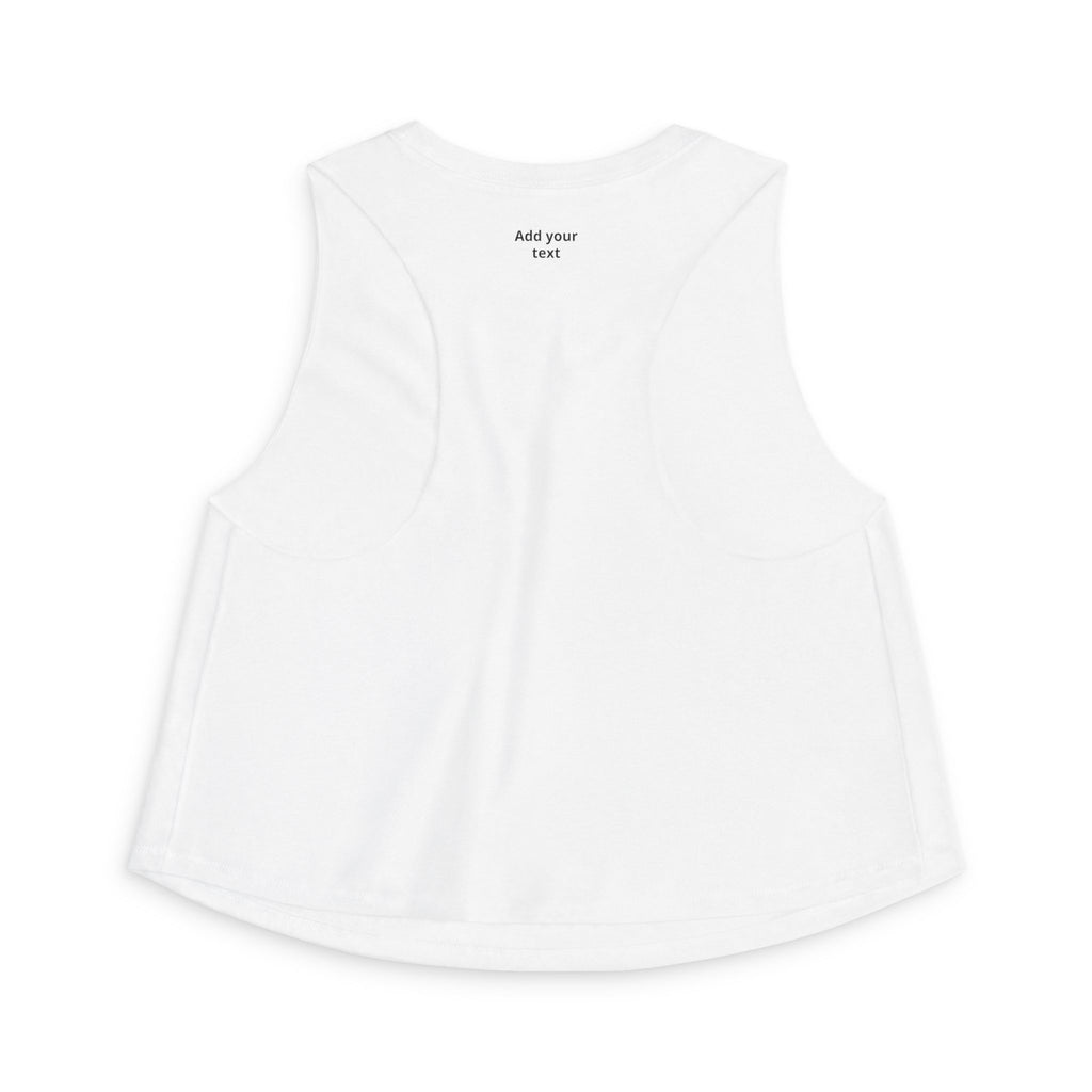 Custom Heart Arrow Crop Top — Add Your Text Personalizable Women's Tank — Valentine's Day & Fundraiser Event Gift for Her