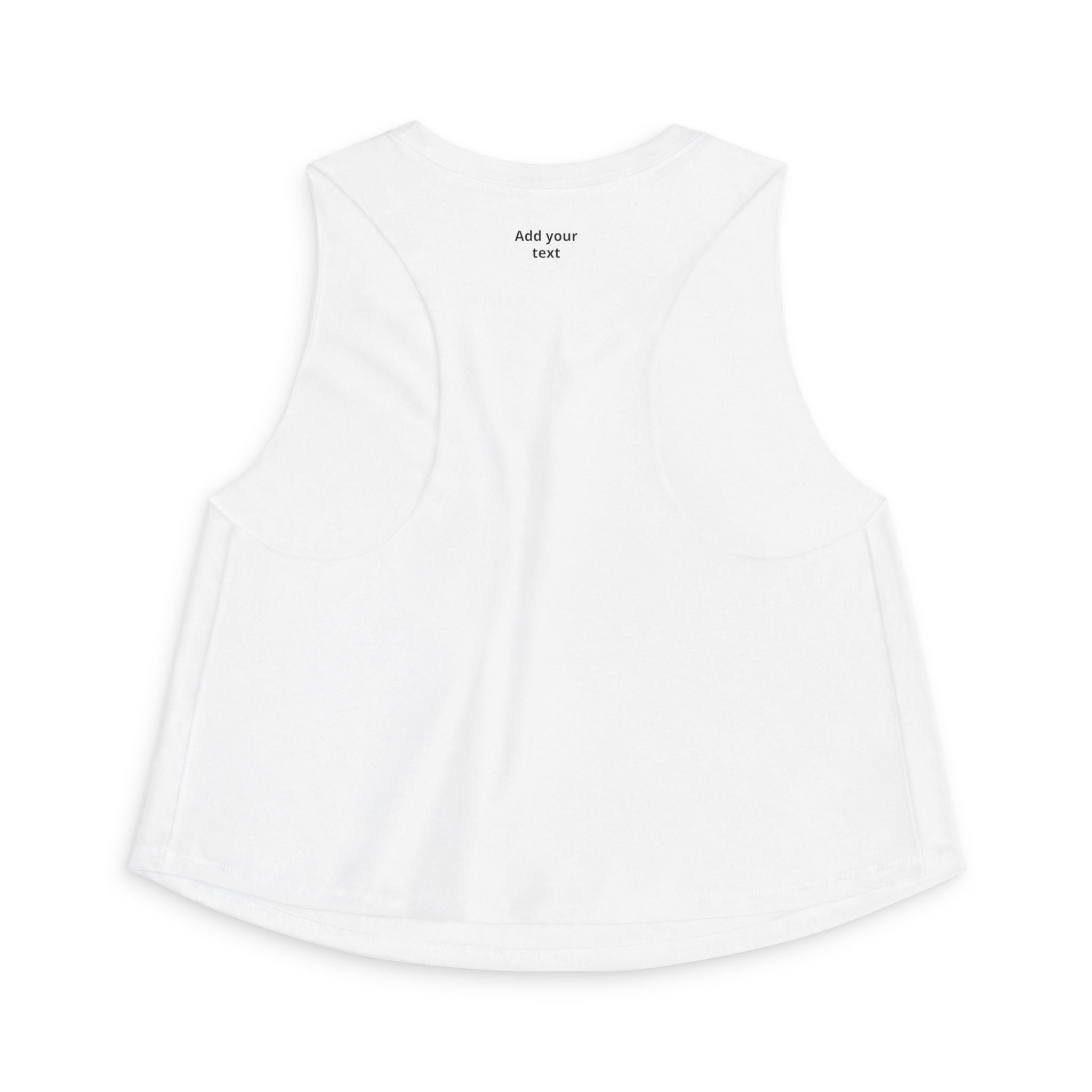 Custom Heart Arrow Crop Top — Add Your Text Personalizable Women's Tank — Valentine's Day & Fundraiser Event Gift for Her