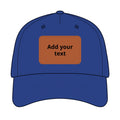 Custom Leather Patch Baseball Cap — Personalized Rectangle Patch Dad Hat