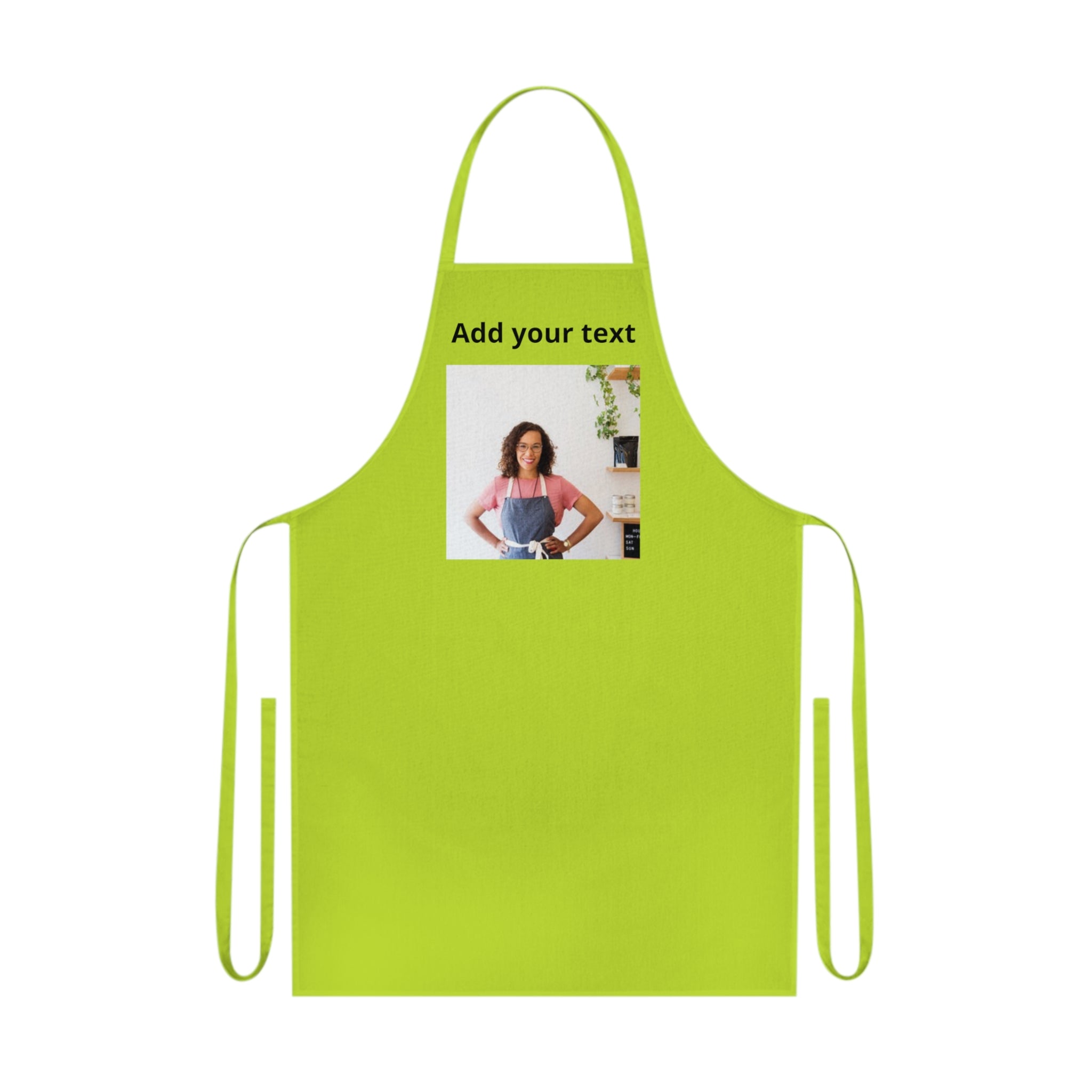 Personalized Photo Cotton Apron — Custom Kitchen Chef Gift