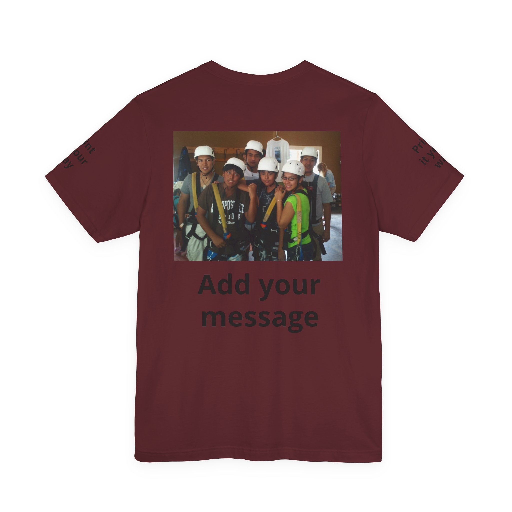 Custom Photo Tee — Add Your Message Personalized Group T-Shirt